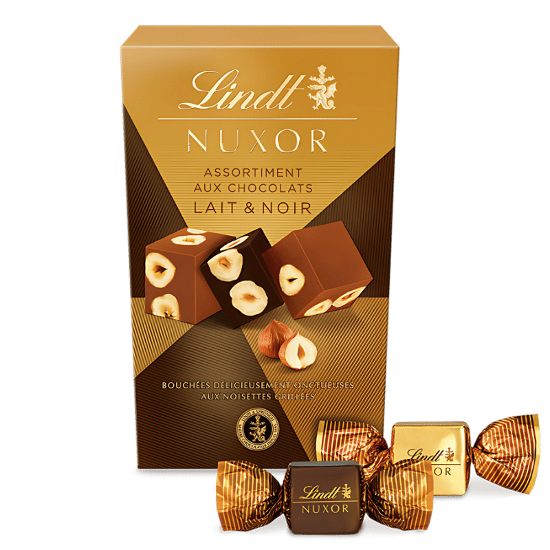 Lindt Nuxor Assortiment de Chocolats au Lait et Noir - 150g