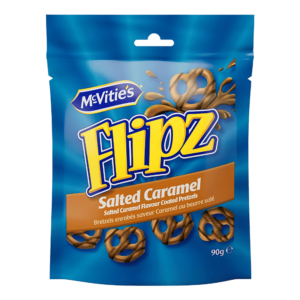 McVitie's Flipz Bretzels Enrobés Saveur Caramel au Beurre Salé 90g