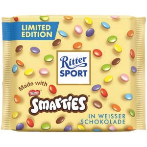 Ritter Sport Smarties en Chocolat Blanc Édition Limitée 100g