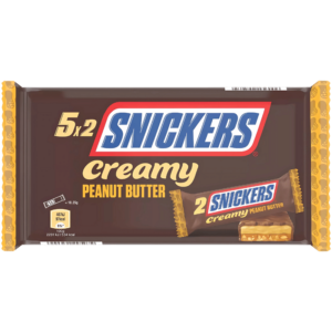 Barres de Chocolat Snickers au Beurre de Cacahuète Crémeux 5x2 182g