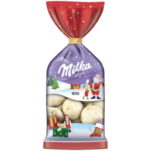 Boules de Noël Milka Chocolat Blanc 100g