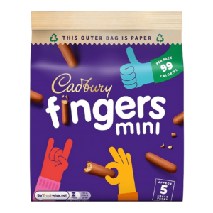 Cadbury Fingers Mini - 5 Paquets Snack