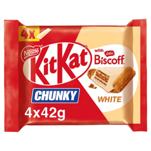 KitKat Chunky White avec Lotus Biscoff 168g