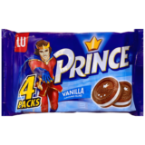 Lu Prince Biscuits Cacaotés Fourrés Crème Goût Vanille - 4 Packs (240g)