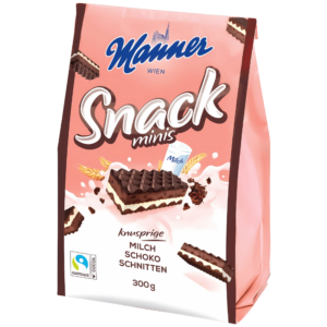 Manner Wien Minis Snack Croustillants Chocolat au Lait 300g