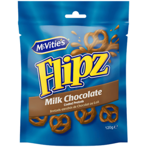 McVitie's Flipz Bretzels Enrobés de Chocolat au Lait 120g