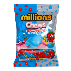 Millions Chews Fraise & Bubblegum 120g