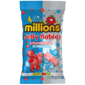 Millions Jelly Babies Fraise & Bubblegum 190g