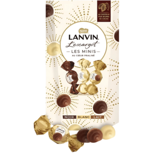 Nestlé Lanvin L'Escargot Les Minis au Cœur Praliné Noir, Lait, Blanc 140g