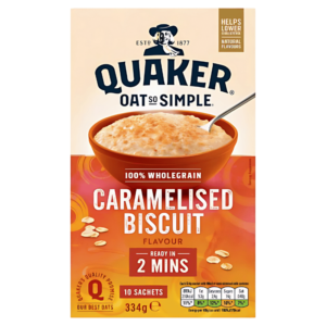 Quaker Oats Biscuit Caramélisé 334g (10 Sachets)