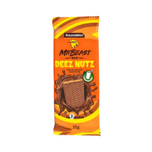 Barre Mr Beast Feastables DEEZ NUTS - Beurre de Cacahuète et Chocolat au Lait - 35g