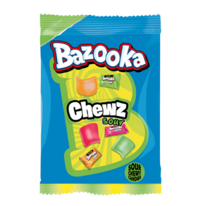 Bazooka Chewz Sour - Gommes à mâcher acidulées - 120g