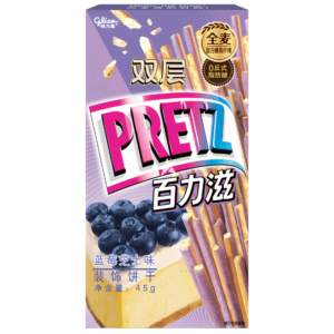 Glico Pretz - Bâtonnets Biscuit Double Myrtille et Fromage 45g