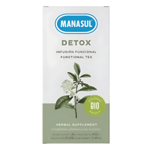 Manasul Detox - Infusion Fonctionnelle Bio - Complément Alimentaire à base de Plantes - 25 Sachets