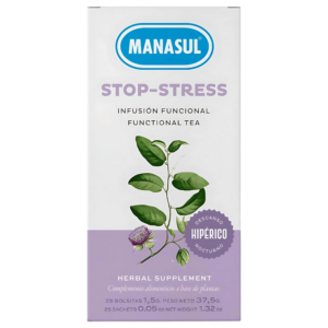 Manasul Stop Stress - Infusion Fonctionnelle - Complément Alimentaire à base de Plantes - 25 Sachets