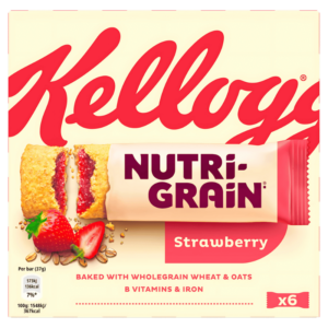 Barres de petit-déjeuner moelleuses Kellogg's Nutri-Grain à la fraise 222g