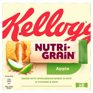 Barres de petit-déjeuner moelleuses Kellogg's Nutri-Grain à la pomme 222g