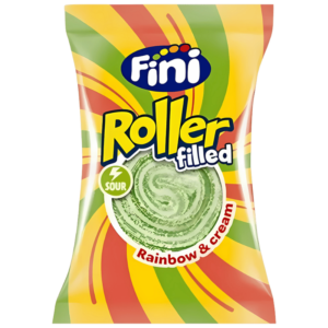 Fini Roller - Bonbon Ruban Fourré Rainbow & Cream Acidulé 20g