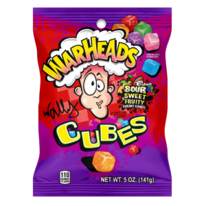 Warheads Cubes Bonbons Moelleux Acidulés Sucrés & Fruités 141g