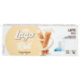 Lago – Gaufrettes Roulées Fourrées à la Crème de Lait 80g