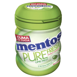 Mentos Gomme à Mâcher Pure Fresh Citron Vert Menthe Sans Sucre 60g