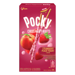 Glico – Pocky Crushed Fruits Fraise, Pêche & Yaourt 38g
