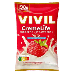 Bonbons Cremelife à la fraise sans sucre Vivil 90g