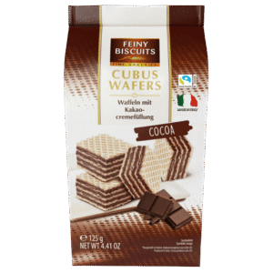 Gaufrettes Feiny Biscuits Cubus Cocoa 125g