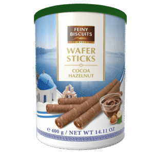 Bâtonnets gaufrettes Feiny Biscuits cacao et noisette 400g