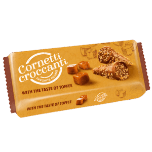 Cornetti Croccante Gaufrettes croustillantes à la crème saveur caramel 112g