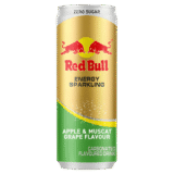 Red Bull Energy Boisson Énergisante Pétillante Saveur Pomme & Raisin Muscat Zéro Sucre 250ml