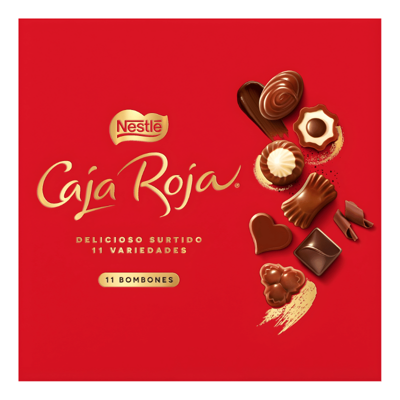 Nestlé Caja Roja – Assortiment Délicieux de 11 Variétés de Chocolats 103g
